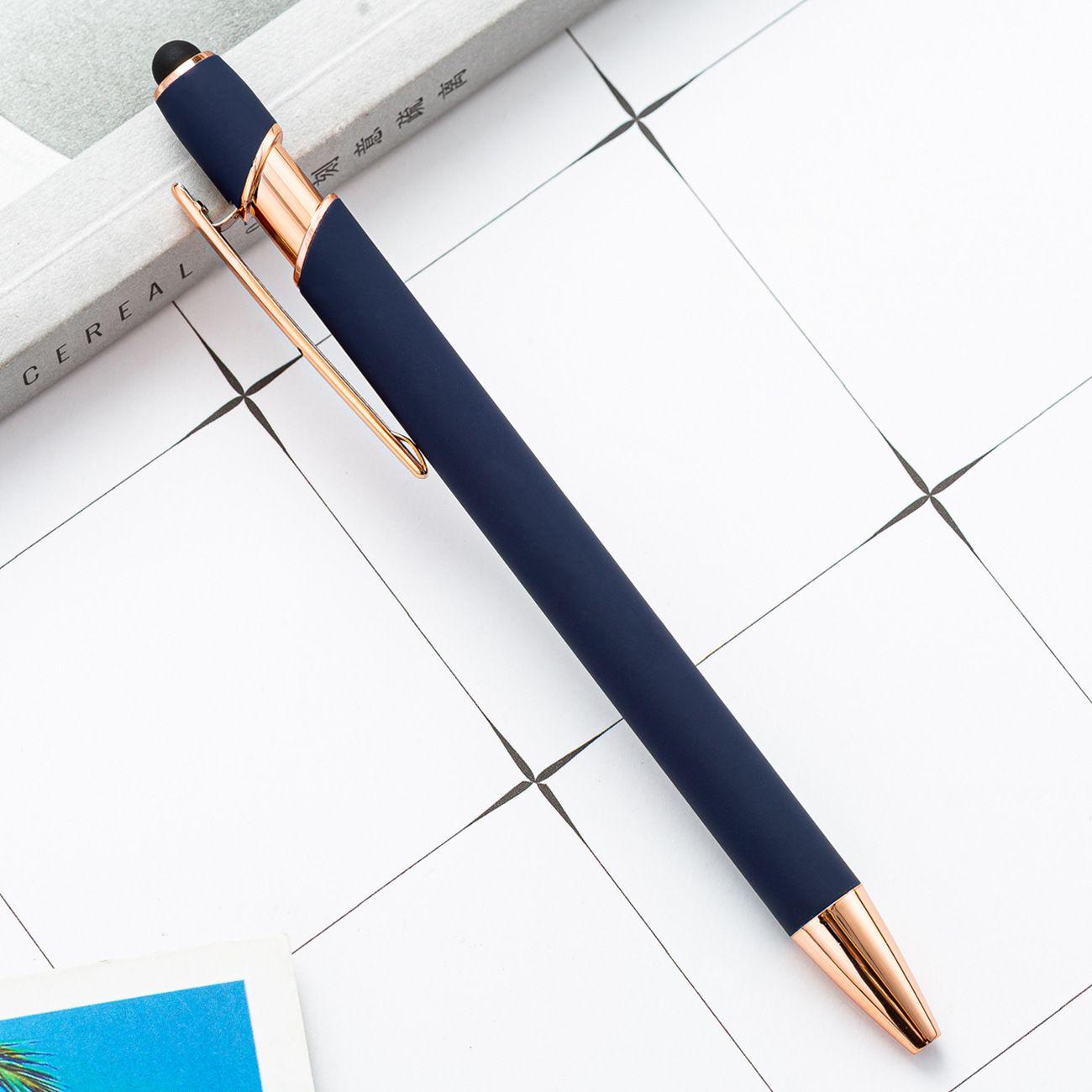 High Quality Office Metal Touch Screen Ballpoint Pen Pens Stationery синий