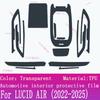 For LUCID AIR (-2025)  Gearbox Panel Navigation Automotive Interior Screen Protective Film TPU Anti-Scratch
