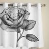 Rose Black And White Window Curtains for Living Room Bedroom Curtain Modern Kitchen Blinds Drapes Curtains