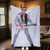 1pc Rock Star Johnny Hallyday Blanket, Al Season Lightweigh Poster Blanket Home Office Outdoor Nap Multifunc Poster Blanketional Blanket