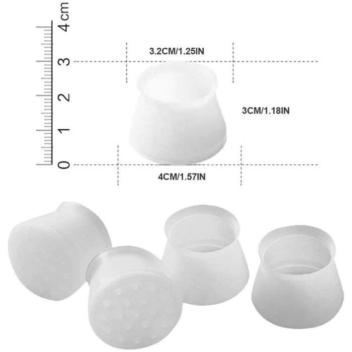 32pcs Silicone Chair Leg Tip Protective Covers Furniture Non-Slip Extendable Round Cap - Yunstore