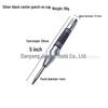 Cross-Mirror Silver-Black Semi-Automatic Center Punch: High-Precision Spring Locator