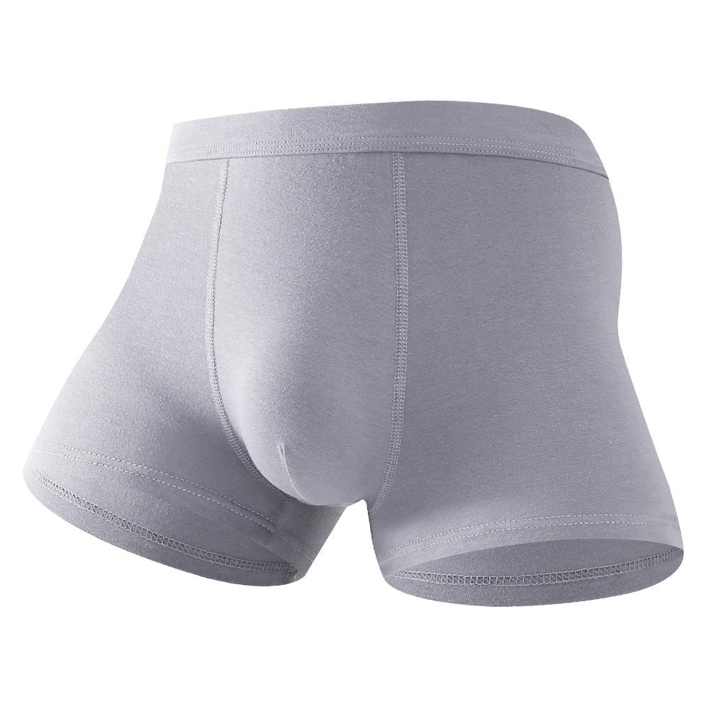 Men's Seamless Mid-Rise Cotton Boxer Briefs - Breathable, Solid Colors, Plus Size