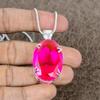 Pink Rubillite Gemstone Handmade 925 Sterling Silver Jewelry Pendant 1.85" KKG-783