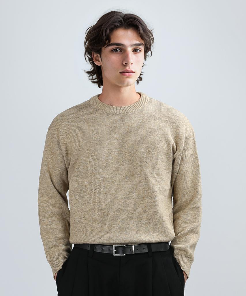 JHONNY WEST Just Wool-Like Knit (Sand Beige)