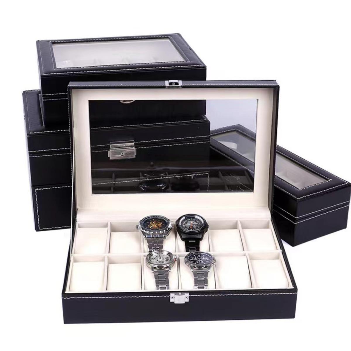 

Multi-Digit Double-Layer Windowed Watch Box