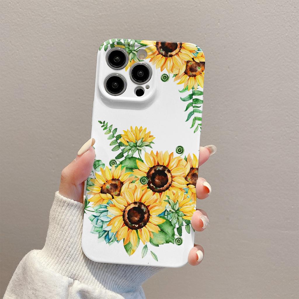 Simple Sunflower for IPhone15 for Apple 11 Mobile Phone Protective Case Full Coverage 14promax for Apple Phone Case