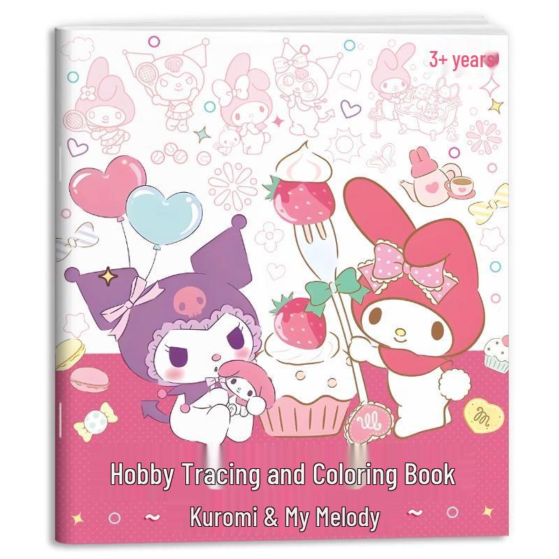 

Children s Anime Cartoon Tracing Book: Kuromi & Melody Q Version Line Art Album