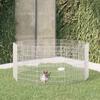 VidaXL Free-Range Animal Enclosure 10 Panels, Rabbit Cage, House for Animals Garden Terrace Patio Outdoor, 54x80 Cm 171579