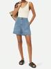 Women's High Waist Wide Leg Denim Shorts Casual Summer Jean Shorts with Pockets