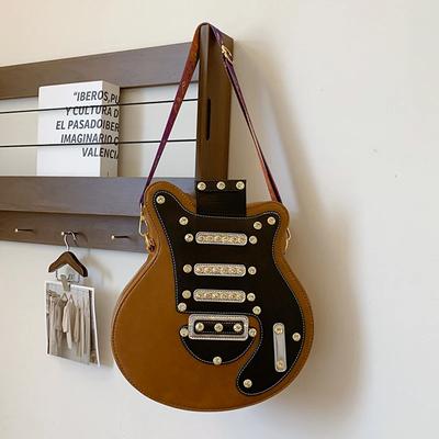 Nouveau Sac à Dos Tendance Combinaison Moto Guitare Mode et Personnalisé Polyvalent Sac Bandoulière pour Femmes