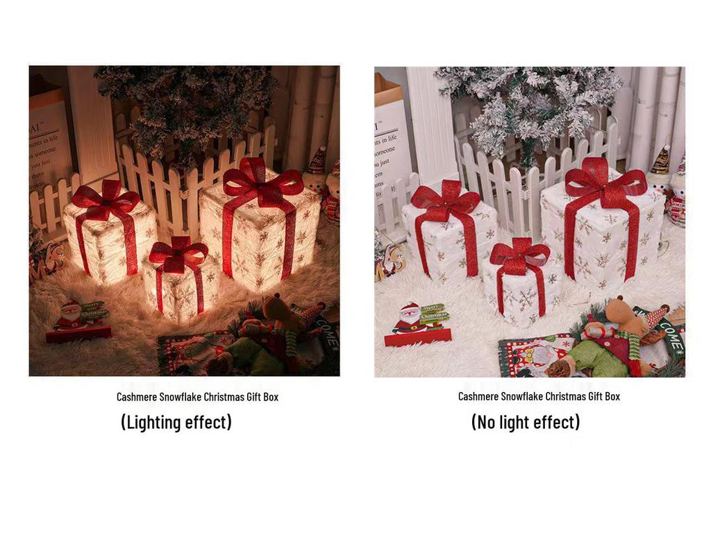 Christmas Gift Box Set: 3-Piece Fairy Light Decorations for Birthday Parties and Ornaments