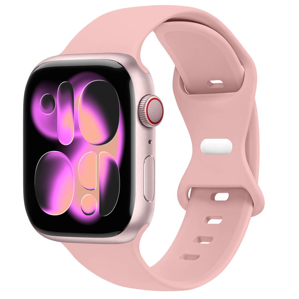 Sport Silicone Strap For Apple Watch Bands 40mm 44mm 46mm 45mm 41mm 49 42mm Correa Bracelet iWatch series 10 11 9 8 7 ultra 3 SE