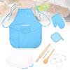11pcs Cake Baking Role Play Set Kids Kitchen Costume Apron Chef Hat Cooking Mitt Cookie Cutters