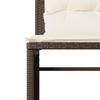 Vidaxl 4-Seater Garden Lounge Set, Cushions, Brown Rattan Pe