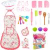 Baking Kids Chef Set With Unicorn Apron Mitt Kid Cooking Set With Chef Hat Spoons Whisk Dress Up Role Play Gifts For Girls Boy