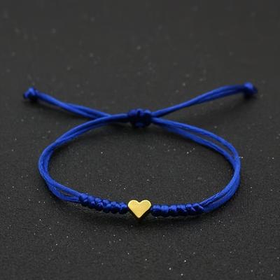 Fashion Adjustable Heart Bracelet - Handmade Red Rope, for Couples Casual Decoration