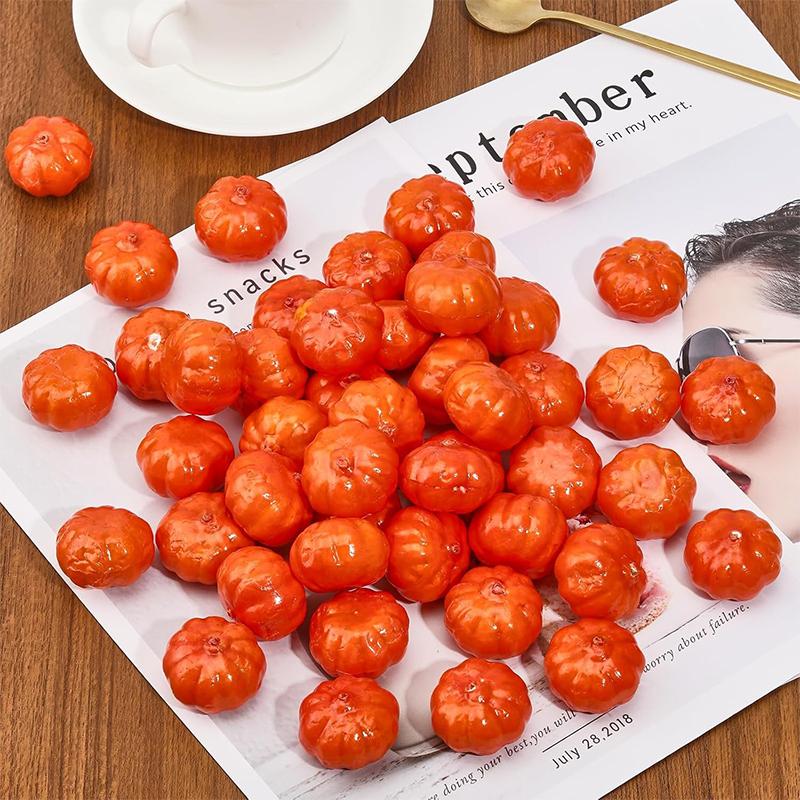 10/20Pcs Mini Plastics Artificial Pumpkin Simulation Vegetable for Thanksgiving Harvest Autumn Home Dining Table Center Decor