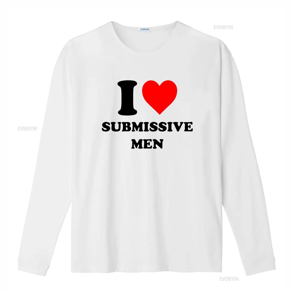 Ich liebe submissive Männer T-Shirt Stilvolles und kühnes Design für modebewusste Personen Vintage-Waschung Unisex Lässig