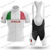 Set Maglia Ciclismo Classica Squadra Italia Uomo Donna Bandiera Italia Abbigliamento Ciclismo Bianco Verde Nero Maglia Bici da Strada Completo MTB Ropa