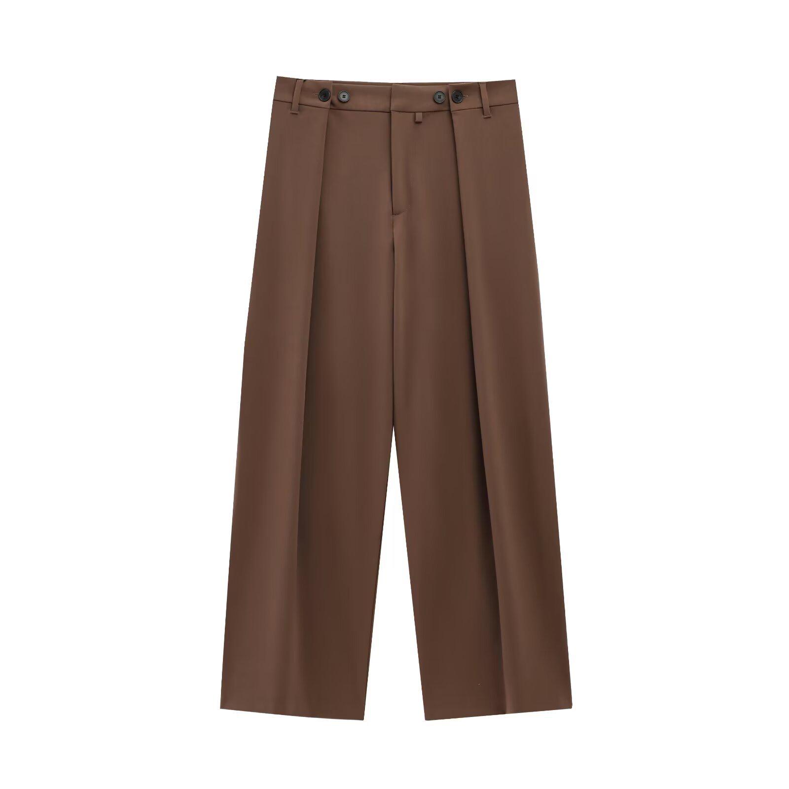 

Весна 2025 Женская мода Европейский и американский стиль Повседневный костюм: Куртка и длинные брюки Medium