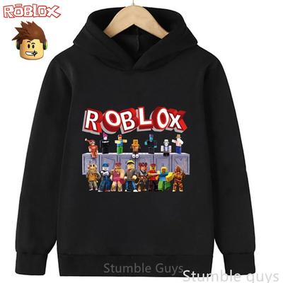 Roblox Kapuzen-Outfit für Kinder Herbst-Sweatshirt Spielcharakter-Print Jungen Mädchen Modebekleidung
