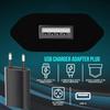 1-5Pcs Black Universal 5W EU Plug Travel USB Wall Charger 5V/1A Rapid Charging For iPhone 7 8 Plus Redmi Phone AC Adapter