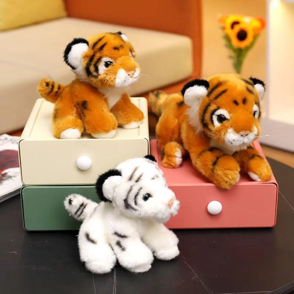 Fluffy Simulation Tiger Plush Toy Collection Forest Tiger Pillow Dolls  Car Decor
