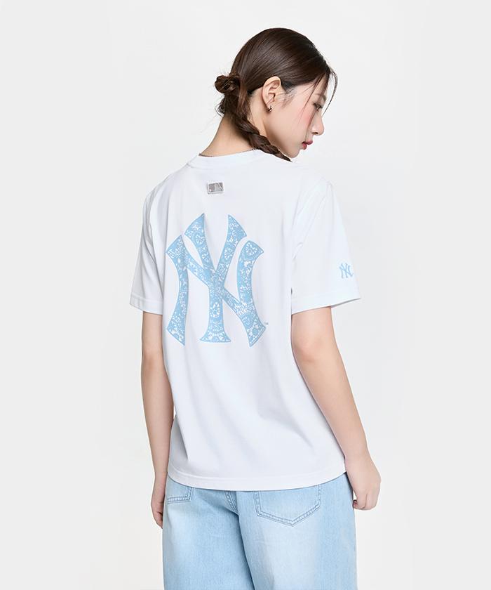Emelbi Basic Lace Mega Logo Oversized Short Sleeve T-Shirt Ny (White)