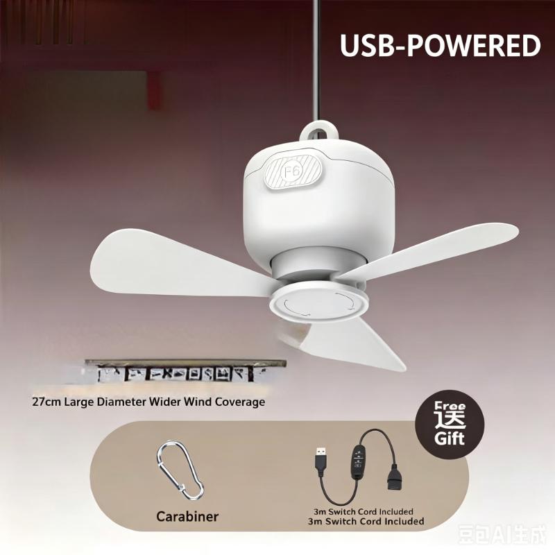 Ventilatore da campeggio portatile ricaricabile da 12000 mAh, raffrescatore d'aria per tenda da esterno con luce LED e timer remoto
