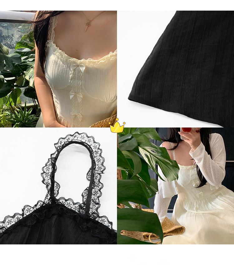 Ai Yuan 2026 Spring Plus-Size Women's Casual Bow Waist-Cinching Camisole Dress