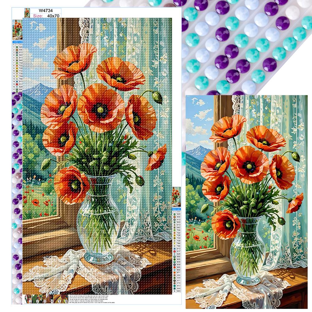 5D DIY Full Round Drill Diamond Painting Flowers Grass Kit Home Decor Art Craft