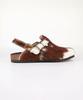 Bosabo Cow Print Buckle Clog Mule_Milk Brown(3Cm) Bosw25Wsli011Mbr