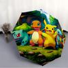 1pc Pokemon, Pikachu Automatic Open/Close Umbrella - Compact Travel Umbrella with 8-Rib Durable Frame, Lightweight & Portable for Commuting, Fashionab
