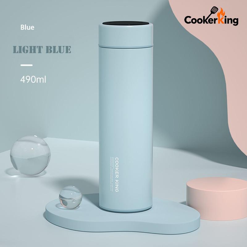 490ml Thermos Cup 316 stainless Steel Thermos Leak Proof Water Bottle  Straight Body Flask Cup Office Vacuum Flasks 490ML