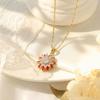 Light Luxury Women's Titanium Steel Floral Clavicle Necklace Set