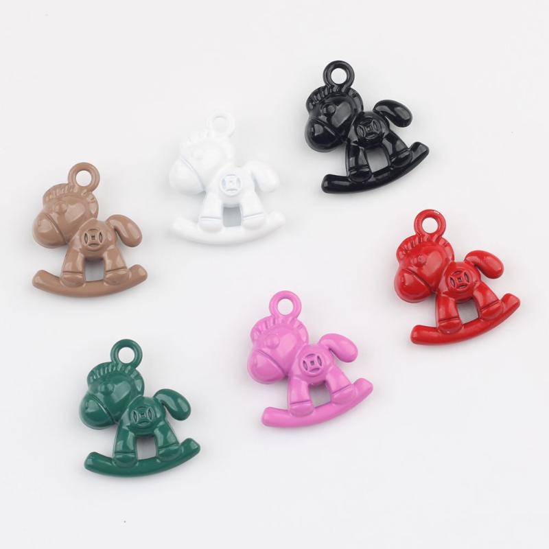 5 szt. Prosty wisiorek z zawieszką w kształcie konia ze stopu cynku do wyrobu biżuterii DIY naszyjnik bransoletka kolczyki akcesoria do breloczka