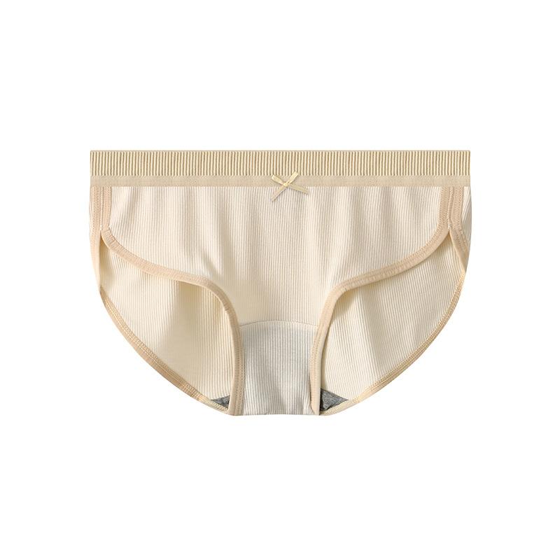 Women's Underwear Solid Color Mid Waist Slimming Women's Breathable Thin Triangle Pants