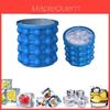 Secchiello per Ghiaccio in Silicone con Coperchio e Paletta per Picnic all'Aperto e Feste