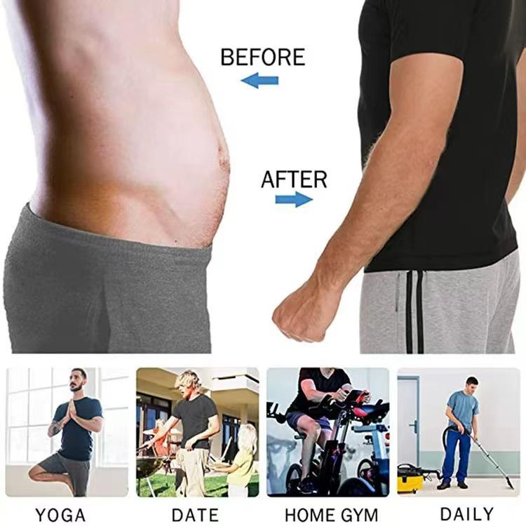 Sportovní top odvádějící pot, tvarující postavu v evropském a americkém stylu: Přiléhavý střih, Zeštíhlující břicho, Tvarovač pivního břicha, Hrudníček s krátkým rukávem