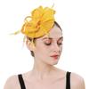 Mesh Hair Clip Feather Hair Accessories Elegant Fascinator Caps  Women