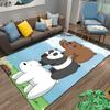 Cartoon Bear Stack Pattern Carpet Cute Animal Design for Bedroom Decor Suitable for use as an anti-slip for living room bedroom sofas