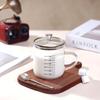 Microwaveable Graduated Borosilicate Glass Milk & Water Cup for Women