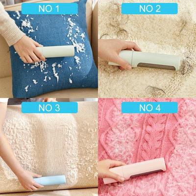 2 In1 Reusable Pet Hair Remover Brush Lint Roller Self Cleaning Cat Dog Fur Hair Dust Removal Brush for Clothes Portable Effective
