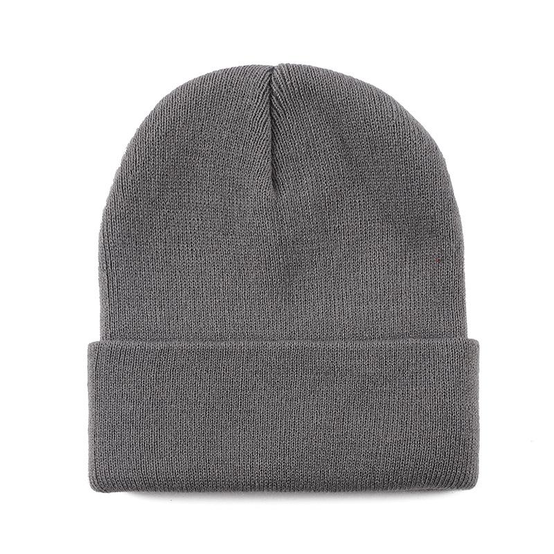 Men Women Korean Version SkullCap Hats Ski Caps Solid Unisex Beanie Autumn Winter Wool Blends Soft Warm Knitted Cap