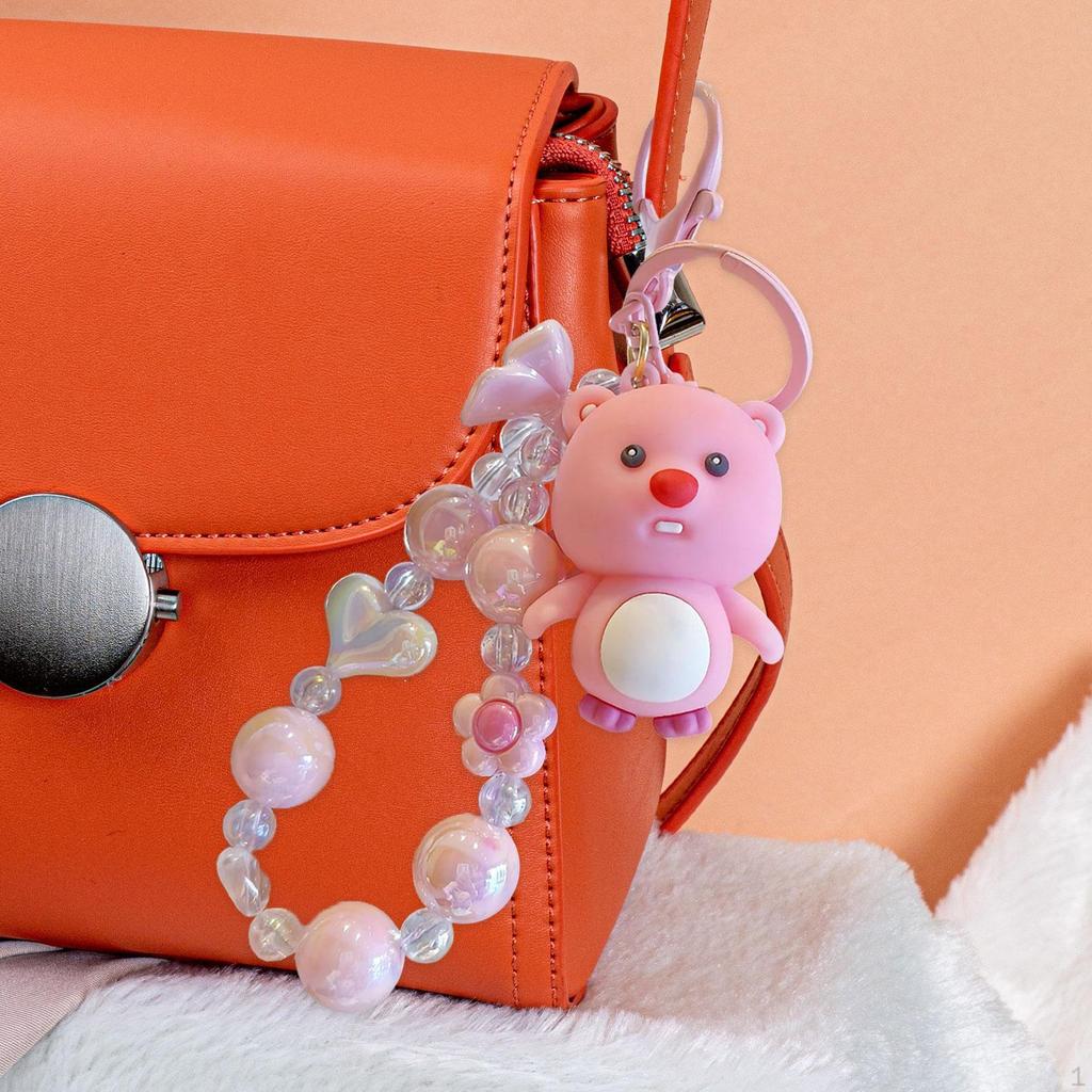 Beaded Keychain Keyring for Goodie Bag Fillers Birthday Valentine Gifts Toys