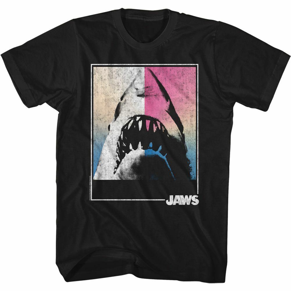 Jaws Square Shark Black T-Shirt M