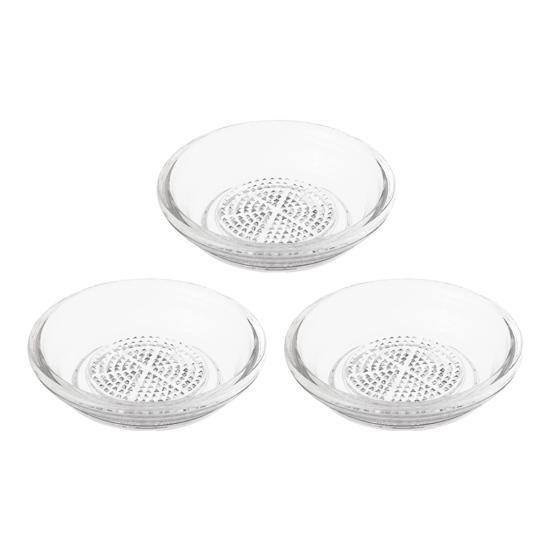 Glass Garlic Grater Bowl, Manual Ginger Mincer Plate, Multifunctional Seasoning Dish for Ginger Garlic Paste, Kitchen Grinding Tool