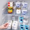 Multi Purpose Layered Fridge Rack Space Saving Kitchen Organizer Shelf Accessory Transparent Cosmetics Desktop Stand