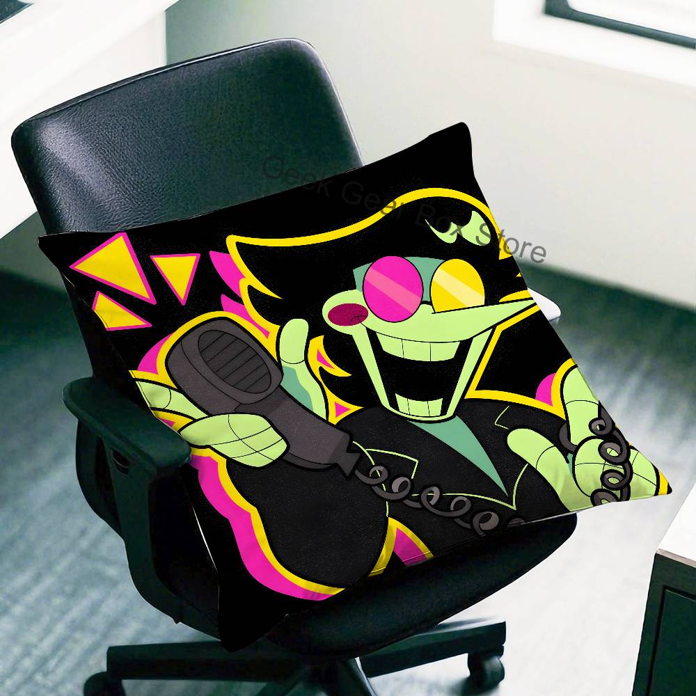 Game D-Deltarune Spamton Anime Celebrity Merchandise All-Match Printed Pillow Case Sofa Car Office Room Decoration Protector